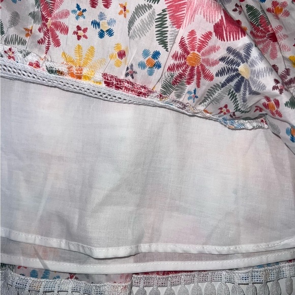 Moodie Tiered Floral Mini Flare Skirt - Picture 5 of 7